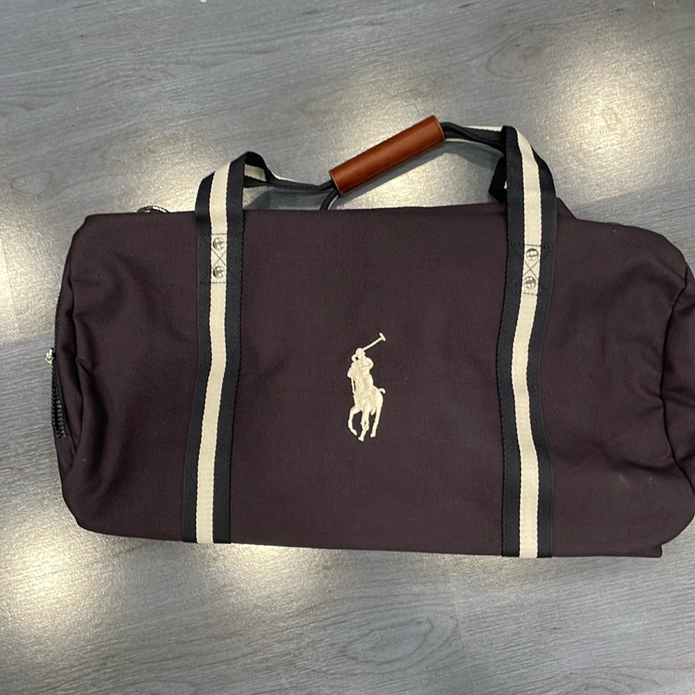 Polo Ralph Lauren navy & white duffel bag